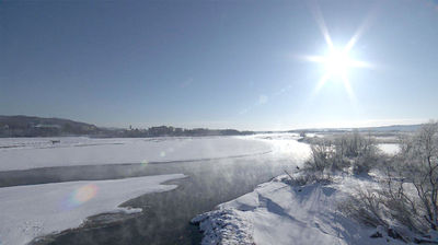 Harsh Winter on the Tokachi River