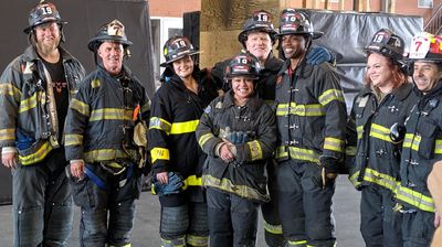 Rach & Celeb Friends Take On Denis Leary's FDNY Challenge + Big Surprise For 911 Dispatchers