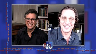 Stephen Colbert from home, with Matthew McConaughey, Sam Hunt