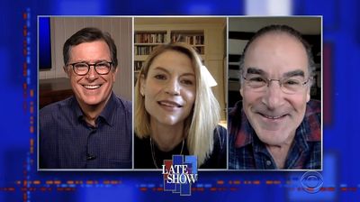 Stephen Colbert from home, with Bill Gates, Claire Danes and Mandy Patinkin
