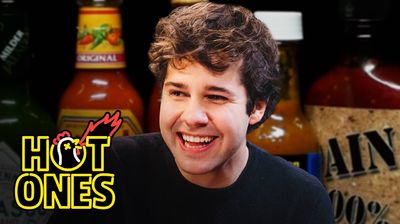 David Dobrik Experiences Real Pain While Eating Spicy Wings
