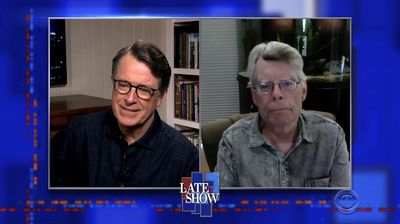 Stephen Colbert from home, with Stephen King, Sheryl Crow
