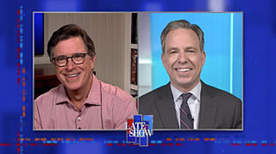Stephen Colbert from home, with Jake Tapper; Tame Impala