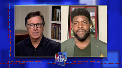Stephen Colbert from home, with Emmanuel Acho, Chris Wallace