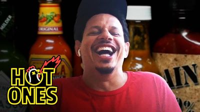 Eric Andre Enters a Fugue State While Eating Spicy Wings