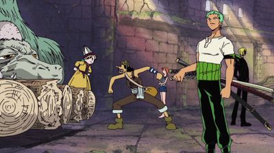 Duel In The Ruins Strained Zoro Vs Erik One Piece 1x58 Tvmaze
