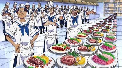 Sanji the Chef! Demonstrating True Pride at the Marine Mess Hall!