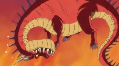 A Battle In The Heat! Luffy Vs. The Giant Dragon!
