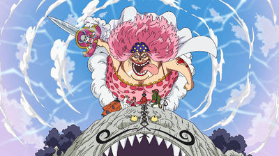 The Spear of Elbaph! Onslaught! The Flying Big Mom!