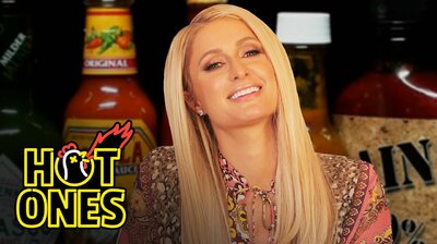 Paris Hilton Says "That's Hot" While Eating Spicy Wings