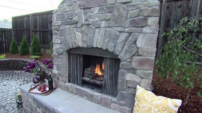 Old World Stone Wall Patio