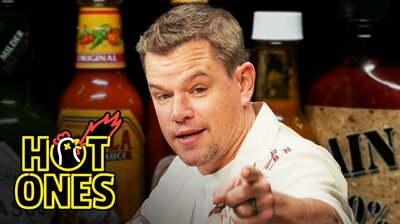 Matt Damon Sweats From His Scalp While Eating Spicy Wings