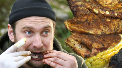 Brad Makes Campfire Ribs