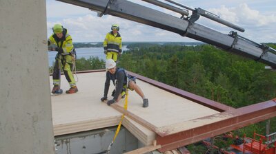 Lyxigt hus uppe på en bergsknalle