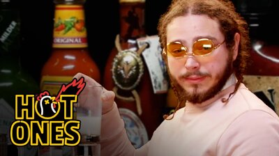 Post Malone Sauces on Everyone While Eating Spicy Wings