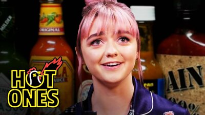 Maisie Williams Shivers Uncontrollably While Eating Spicy Wings