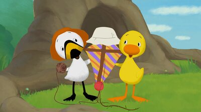 Duck & Goose Fly a Kite