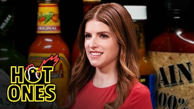 Anna Kendrick Gets the Giggles While Eating Spicy Wings