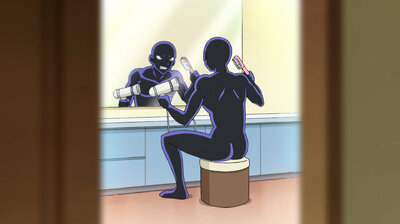 Jet Black Shower Scene