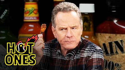 Bryan Cranston Fully Commits While Eating Spicy Wings
