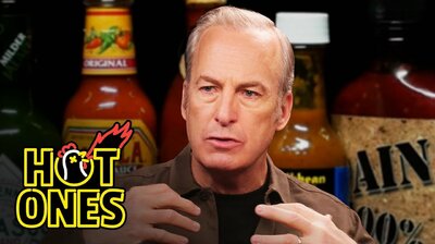 Bob Odenkirk Has a Fire in His Belly While Eating Spicy Wings