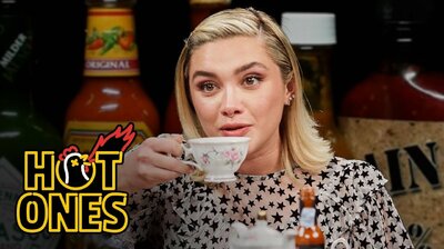 Florence Pugh Sweats From Her Eyebrows While Eating Spicy Wings