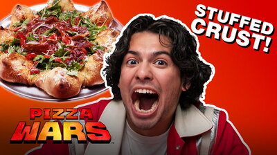 Xolo Maridueña Taste Tests the Ultimate Stuffed Crust Pizza