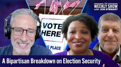 Jon Stewart, Stacey Abrams & Matt Masterson on Election Integrity & Security
