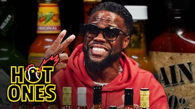 Kevin Hart Celebrates 10 Years of Hot Ones While Eating Spicy Wings