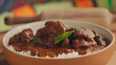 Samosas and Pork Vindaloo