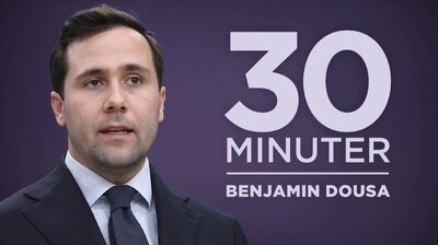 Benjamin Dousa (M), bistånds- och utrikeshandelsminister