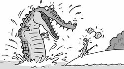 Гребнистый крокодил: комикс вдогонку (Friday edition)