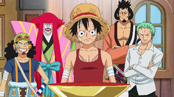 One Piece - S8E171 - Exchanging the Sons' Cups! Straw Hat Grand Fleet! Exchanging the Sons' Cups! Straw Hat Grand Fleet! Thumbnail