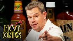 Matt Damon Sweats From His Scalp While Eating Spicy Wings
