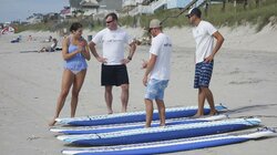 Surfing the Shores of Topsail Island, North Carolina