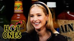 Jennifer Lawrence Sobs in Pain While Eating Spicy Wings