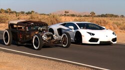 Rat Rod vs. Lamborghini Aventador!