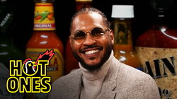 Carmelo Anthony Goes Hard in the Paint While Eating Spicy Wings