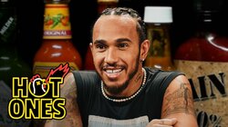 Lewis Hamilton Goes Full Send While Eating Spicy Wings