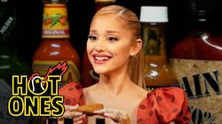 Ariana Grande Hits a High Note While Eating Spicy Wings