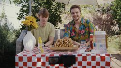 I'm kissing his girlfriend.