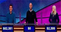 James Holzhauer Vs. Pete Vanderhyden Vs. Carol Hansen, show # 7920.
