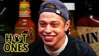 Pete Davidson Drips With Sweat While Eating Spicy Wings