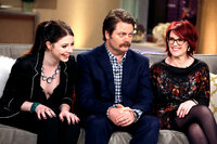 Megan Mullally, Nick Offerman, and Michelle Trachtenberg