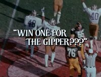 Win One for the Gipper???