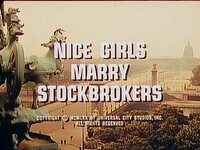 Nice Girls Marry Stockbrokers