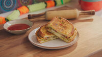 Masala Omelet and Parathas