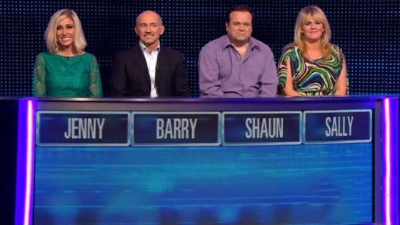 The Chase: Celebrity Special S1 E01 – Sally Lindsay, Shaun Williamson, Barry McGuigan, Jenny Frost