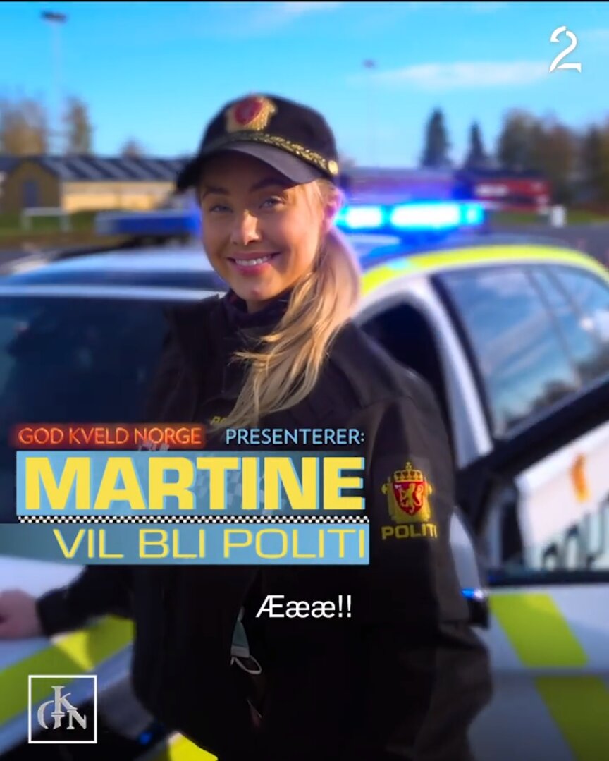 Martine vil bli politi poster