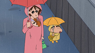Crayon Shin-chan S2015 E16 – It's Raining in Kasukabe Today, Too / The Crimson Scorpion Squad Break Up
